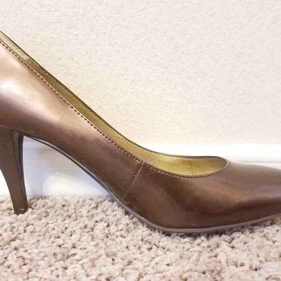 Connie Shoes Connie Bronze Heels 75m Poshmark